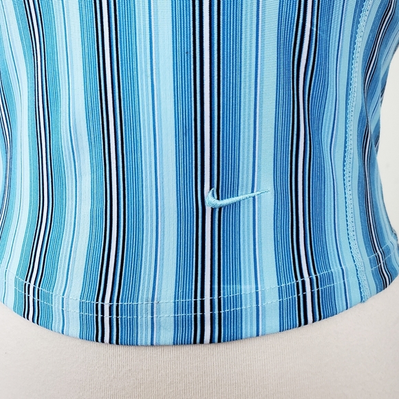Nike Dri Fit Striped Mesh Back Athletic Crop Tank - Picture 4 of 13